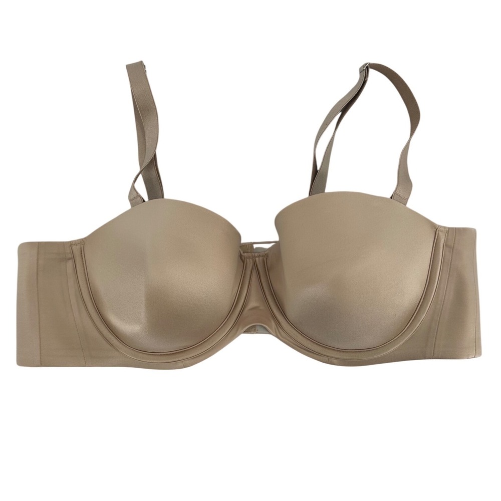 Soma Vanishing Strapless Bra 40B Tan Nude Convertible Underwire Multi-Way 0119